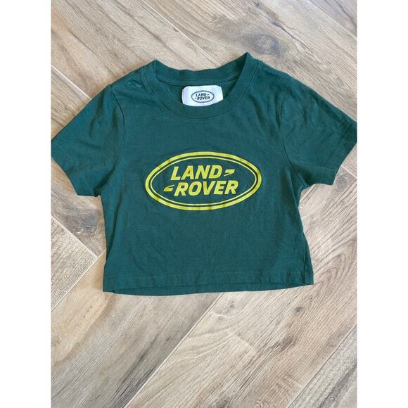 Landrover Green and Yellow Logo Cropped Women’s PacSun Tee Medium - Picture 1 of 4